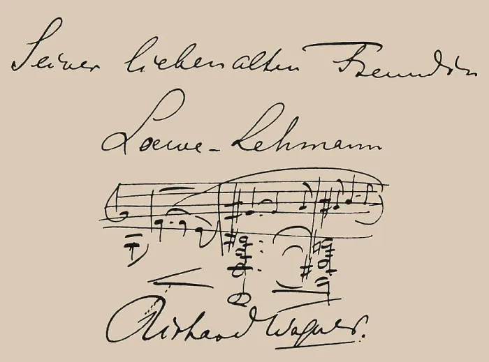 Framed Print : Musical quotation dedicated to the opera singer Lilli Lehmann (1848-1929) Framed Print : Musical quotation dedicated to the opera singer Lilli Lehmann (1848-1929)