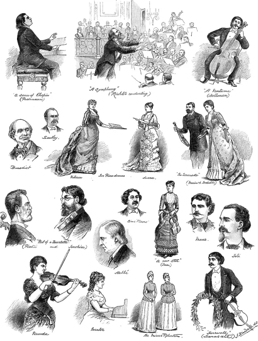 Framed Print : Musical Recollections of St. James's Hall, 1883. Creator: Unknown. Musical Recollections of St. James's Hall, 1883. Creator: Unknown Framed Print : Musical Recollections of St. James's Hall, 1883. Creator: Unknown. Musical Recollections of St. James's Hall, 1883. Creator: Unknown