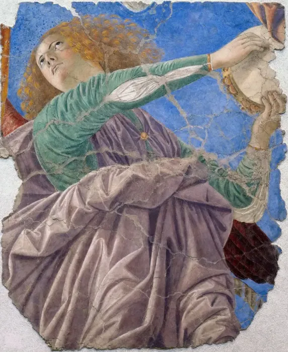Framed Print : Musician angel, c1480 Framed Print : Musician angel, c1480