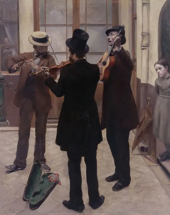 Framed Print : Musicians, 1883. Creator: Albert Bartholomé Framed Print : Musicians, 1883. Creator: Albert Bartholomé