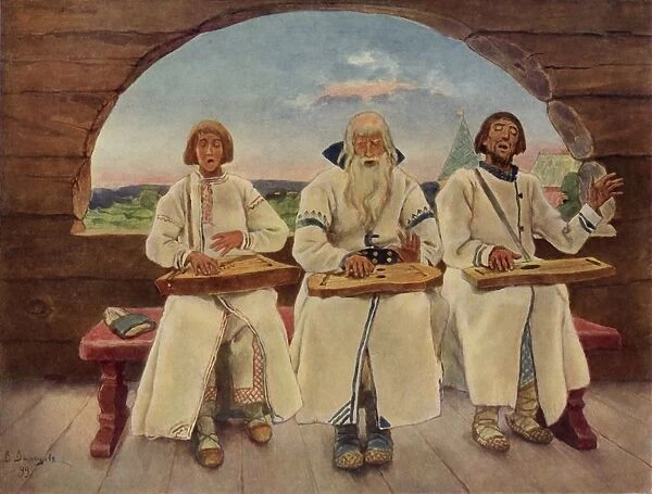 The Musicians, 1899, (1965). Creator: Viktor Mihajlovic Vasnecov