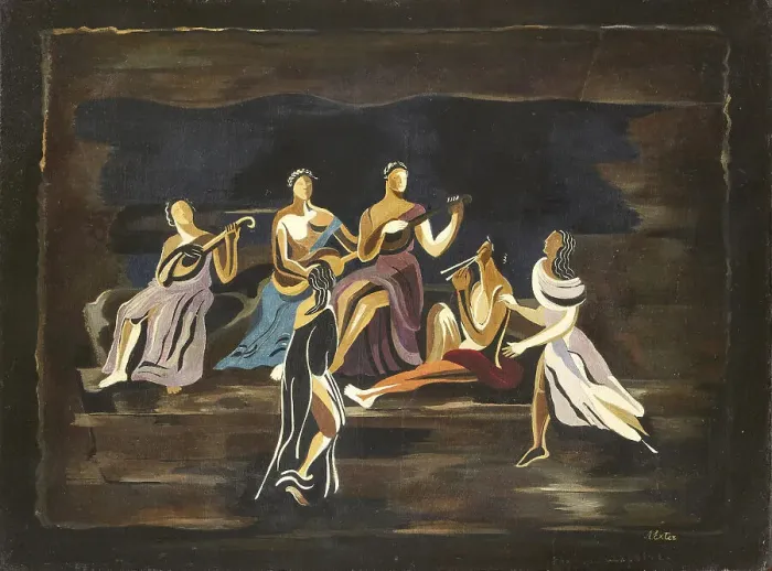 Framed Print : Musicians, 1935-1938. Creator: Exter, Alexandra Alexandrovna (1882-1949) Framed Print : Musicians, 1935-1938. Creator: Exter, Alexandra Alexandrovna (1882-1949)