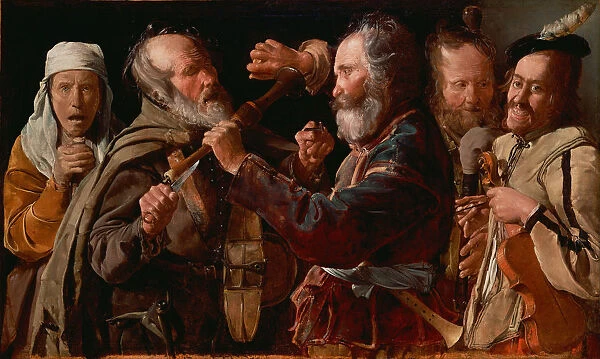 The Musicians Brawl, c. 1625-1630. Artist: La Tour, Georges, de (1583-1652)