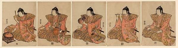 Five Musicians (Gonin bayashi), c. 1783. Creator: Torii Kiyonaga