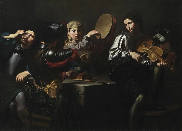 Musicians and Soldiers, 1626. Creator: Valentin de Boulogne