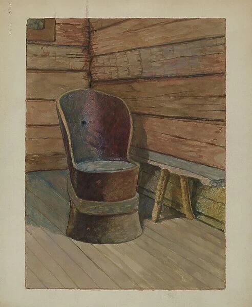Muskego Church Chair, c. 1936. Creator: Bertrand E. Old