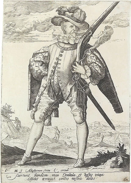 Musketeer, 1587. Creator: Gheyn, Jacques (Jacob) de, the Younger (1565-1629)