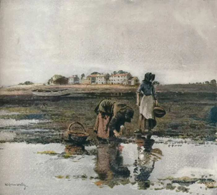 Framed Print : Mussel Picking, c1908. Artist: William Page Atkinson Wells Framed Print : Mussel Picking, c1908. Artist: William Page Atkinson Wells
