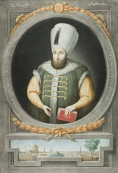 Mustapha Kahn, from Portraits of the Emperors of Turkey, 1815. Creator: John Young