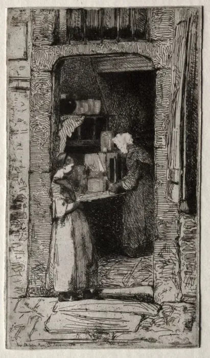 Framed Print : The Mustard Merchant. Creator: James McNeill Whistler (American, 1834-1903) Framed Print : The Mustard Merchant. Creator: James McNeill Whistler (American, 1834-1903)