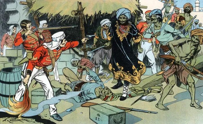 Framed Print : Mutineers attacking the magazine at Delhi, Indian Mutiny, 11 May 1857 (c1900) Framed Print : Mutineers attacking the magazine at Delhi, Indian Mutiny, 11 May 1857 (c1900)