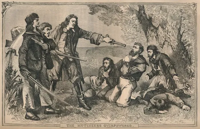 Framed Print : The Mutineers Overpowered, c1870 Framed Print : The Mutineers Overpowered, c1870