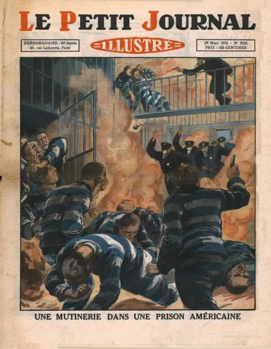 Framed Print : Mutiny in an American prison, 1931. Creator: Unknown Framed Print : Mutiny in an American prison, 1931. Creator: Unknown