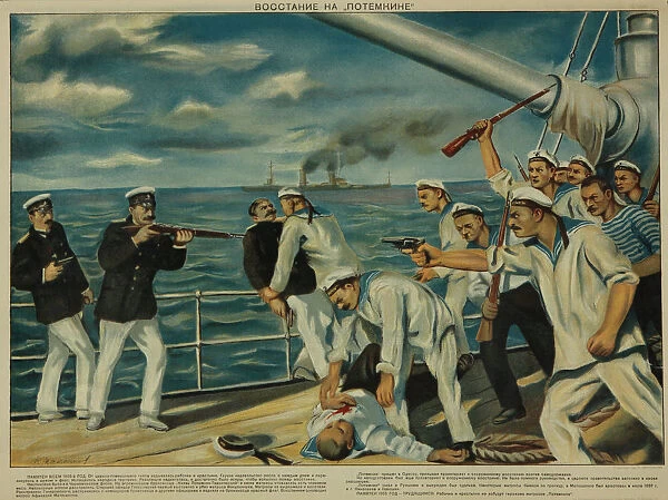 The mutiny on the battleship Potemkin in 1905