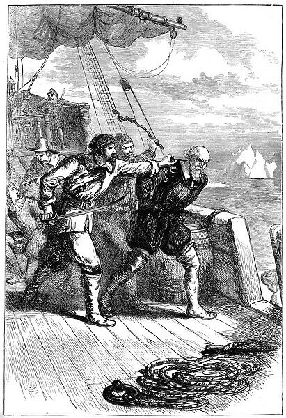 Mutiny on Henry Hudsons ship, 1611 (c1880)