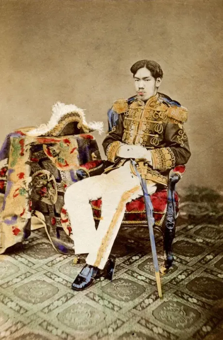 Framed Print : Mutsuhito, Emperor of Japan, 1873 (1882). Artist: Uchida Kyuichi Framed Print : Mutsuhito, Emperor of Japan, 1873 (1882). Artist: Uchida Kyuichi