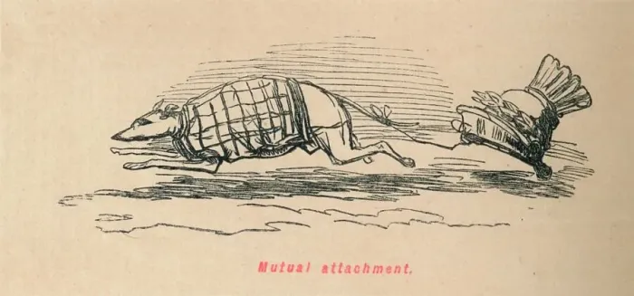 Framed Print : Mutual attachment, 1852. Artist: John Leech Framed Print : Mutual attachment, 1852. Artist: John Leech