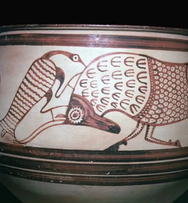 Framed Print : Detail of a Mycenaean pot, 13th century BC Framed Print : Detail of a Mycenaean pot, 13th century BC