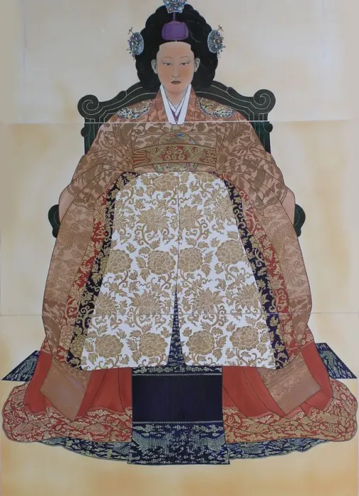 Framed Print : Myeongseong (1851-1895), Empress of Korea. Artist: Anonymous Framed Print : Myeongseong (1851-1895), Empress of Korea. Artist: Anonymous