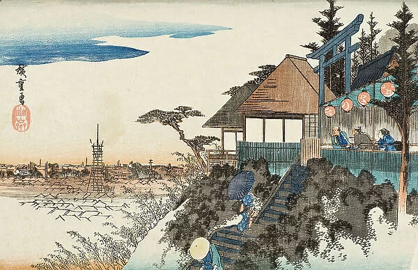 Myojin Shrine, Higashizaka, Kanda, Late 1830s-mid 1840s. Creator: Ando Hiroshige