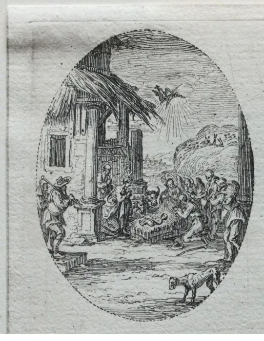 Framed Print : The Mysteries of the Passion: The Adoration of the Shepherds. Creator: Jacques Callot (French Framed Print : The Mysteries of the Passion: The Adoration of the Shepherds. Creator: Jacques Callot (French