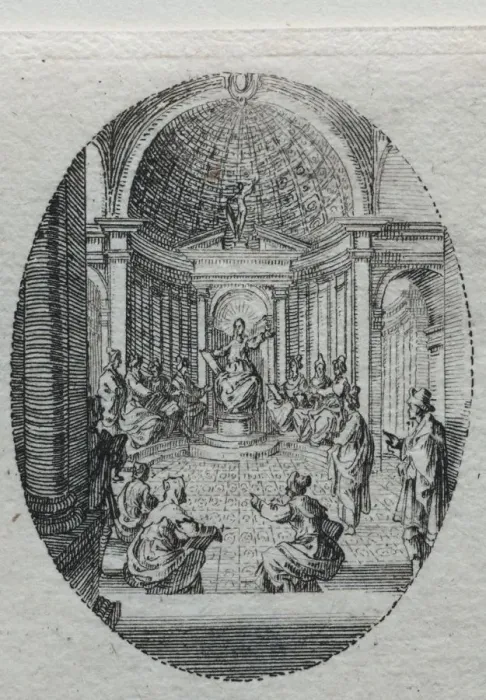 Framed Print : The Mysteries of the Passion: Christ Disputing with the Doctors. Creator: Jacques Callot (French Framed Print : The Mysteries of the Passion: Christ Disputing with the Doctors. Creator: Jacques Callot (French
