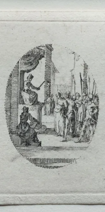 Framed Print : The Mysteries of the Passion: Christ before Pilate. Creator: Jacques Callot (French, 1592-1635) Framed Print : The Mysteries of the Passion: Christ before Pilate. Creator: Jacques Callot (French, 1592-1635)