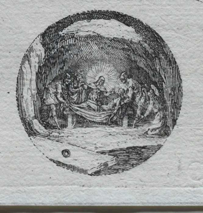 Framed Print : The Mysteries of the Passion: The Entombment. Creator: Jacques Callot (French, 1592-1635) Framed Print : The Mysteries of the Passion: The Entombment. Creator: Jacques Callot (French, 1592-1635)