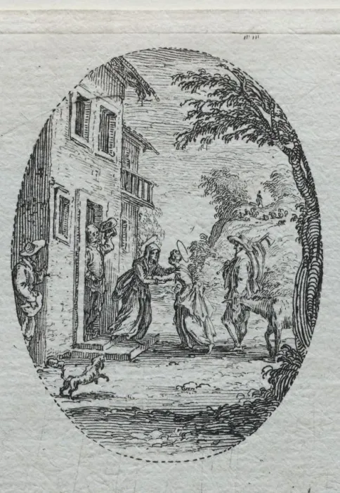 Framed Print : The Mysteries of the Passion: The Visitation. Creator: Jacques Callot (French, 1592-1635) Framed Print : The Mysteries of the Passion: The Visitation. Creator: Jacques Callot (French, 1592-1635)