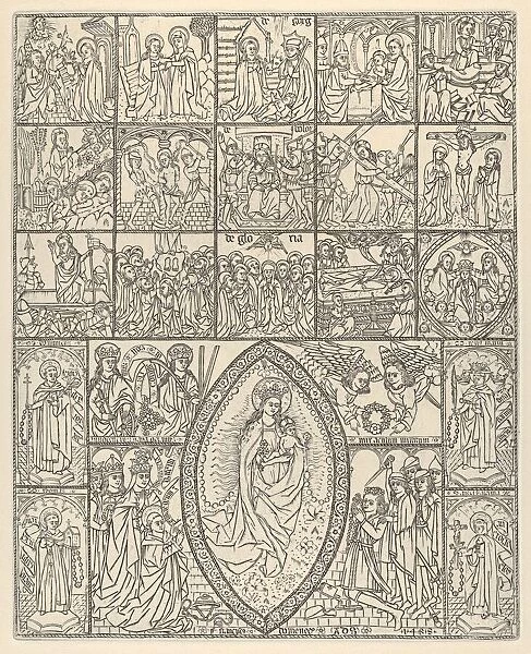 The Fifteen Mysteries and the Virgin of the Rosary (Modern Impression), 1488