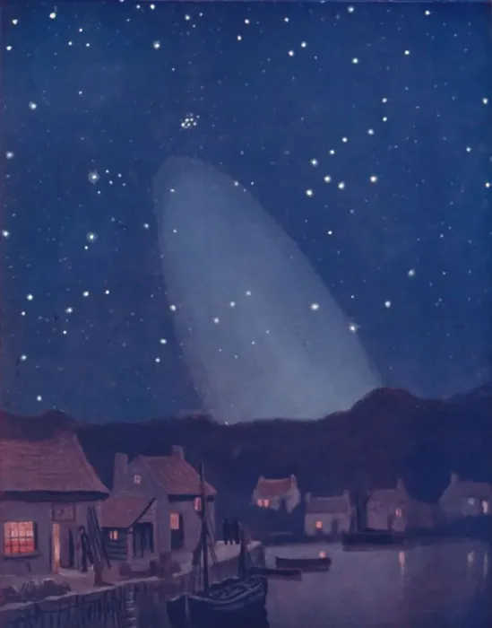 Framed Print : The Mysterious Cone of the Light in the Sky, 1935