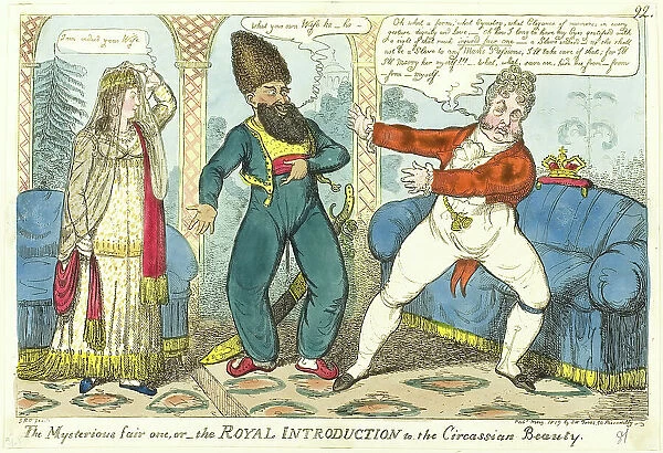 The Mysterious Fair One, published May, 1819. Creator: Isaac Robert Cruikshank