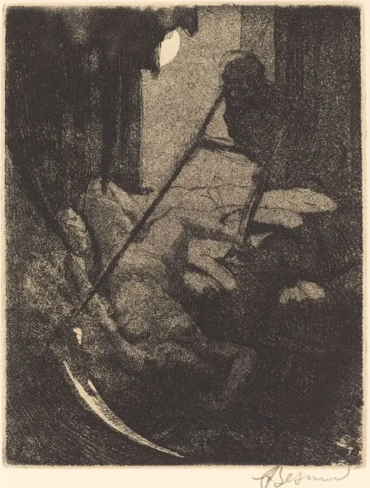 Framed Print : The Mystery (Le mystere), 1900. Creator: Paul Albert Besnard