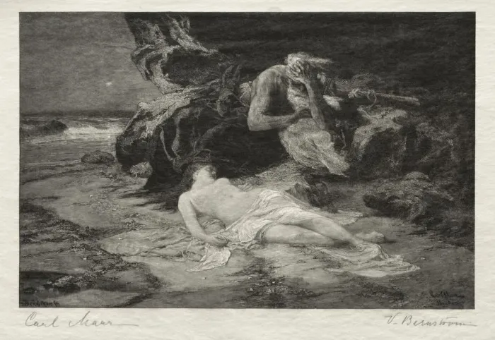 Framed Print : The Mystery of Life, 1887. Creator: Victor Bernstrom (American, 1845-1907) Framed Print : The Mystery of Life, 1887. Creator: Victor Bernstrom (American, 1845-1907)