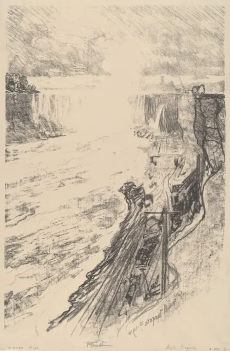 Framed Print : The Mystery of the Mist, 1910. Creator: Joseph Pennell Framed Print : The Mystery of the Mist, 1910. Creator: Joseph Pennell