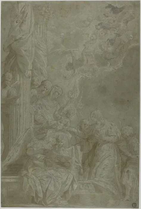 Framed Print : Mystic Marriage of Saint Catherine, n.d. Creator: Paolo Veronese Framed Print : Mystic Marriage of Saint Catherine, n.d. Creator: Paolo Veronese
