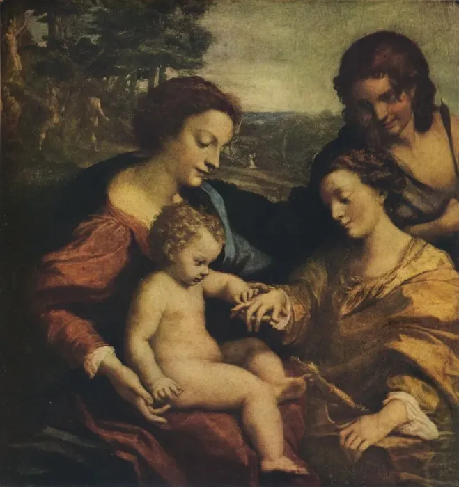 Framed Print : The Mystic Marriage of St Catherine, 1526-1527. Artist: Correggio Framed Print : The Mystic Marriage of St Catherine, 1526-1527. Artist: Correggio
