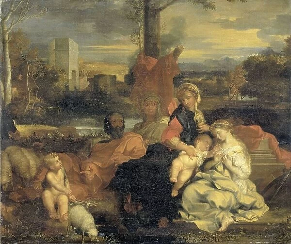 The Mystic Marriage of St Catherine, 1650-1720. Creator: Follower of Sébastien Bourdon