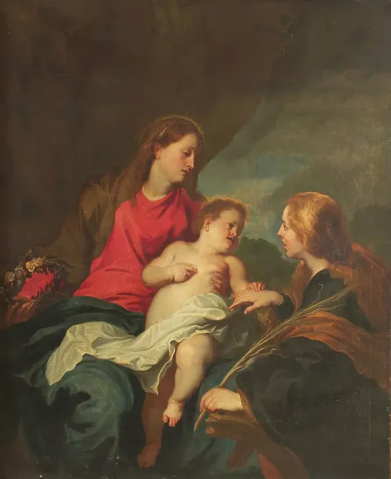 Framed Print : The Mystic Marriage of St Catherine of Alexandria, c1630-1641. Creator: Anthony van Dyck Framed Print : The Mystic Marriage of St Catherine of Alexandria, c1630-1641. Creator: Anthony van Dyck
