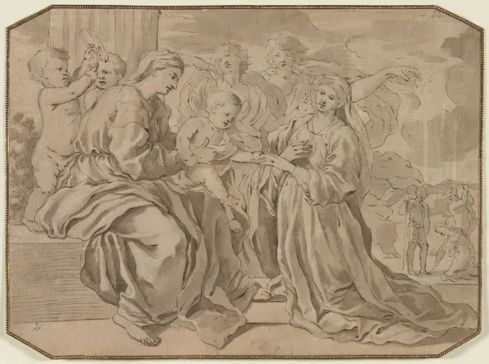 Framed Print : Mystic Marriage of St. Catherine. Creator: Unknown Framed Print : Mystic Marriage of St. Catherine. Creator: Unknown