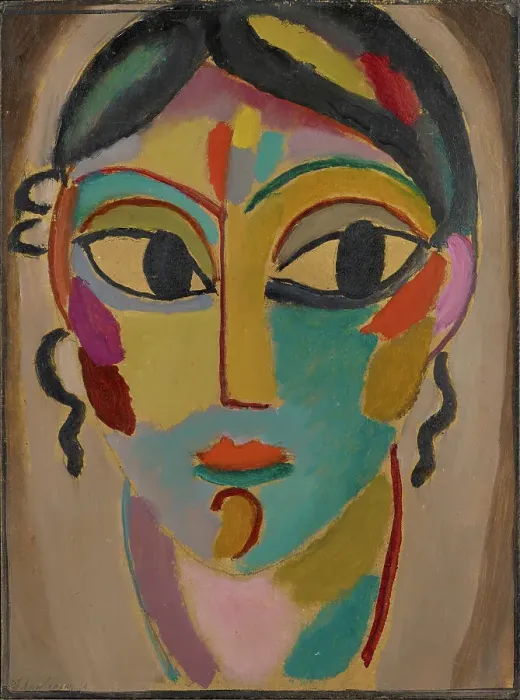 Framed Print : Mystical Head: Head of a Girl (Frontal), 1918. Creator: Javlensky, Alexei, von (1864-1941) Framed Print : Mystical Head: Head of a Girl (Frontal), 1918. Creator: Javlensky, Alexei, von (1864-1941)