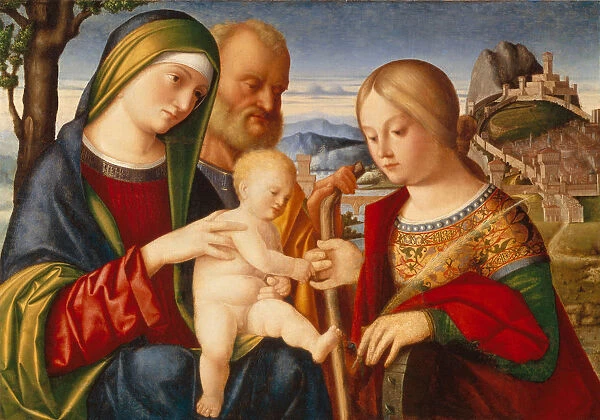 The Mystical Marriage of Saint Catherine. Artist: Santacroce, Francesco di Bernardo de Vecchi (1505-1545)