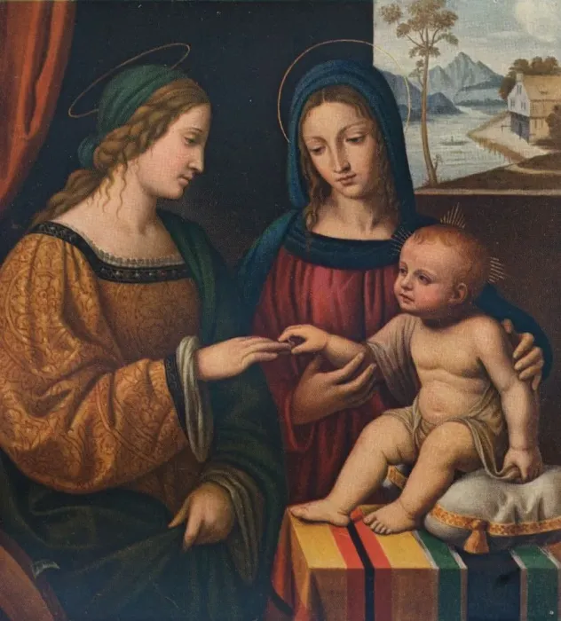 Framed Print : The Mystical Marriage of Saint Catherine, c1520, (1911). Artist: Bernardino Luini Framed Print : The Mystical Marriage of Saint Catherine, c1520, (1911). Artist: Bernardino Luini