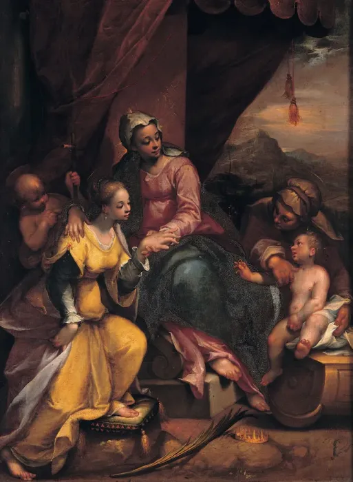 Framed Print : The Mystical Marriage of Saint Catherine, 1590. Artist: Calvaert, Denys (ca 1540-1619) Framed Print : The Mystical Marriage of Saint Catherine, 1590. Artist: Calvaert, Denys (ca 1540-1619)