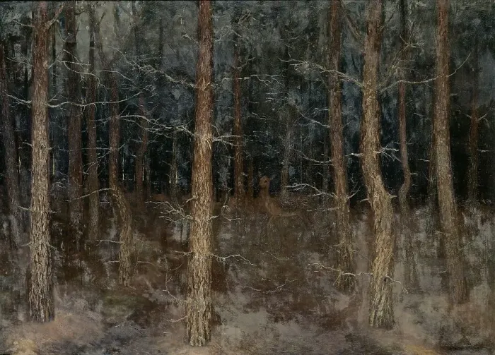 Framed Print : Mystical paths': forest view, 1907. Creator: Gustaaf Frederik van de Wall Perné Framed Print : Mystical paths': forest view, 1907. Creator: Gustaaf Frederik van de Wall Perné