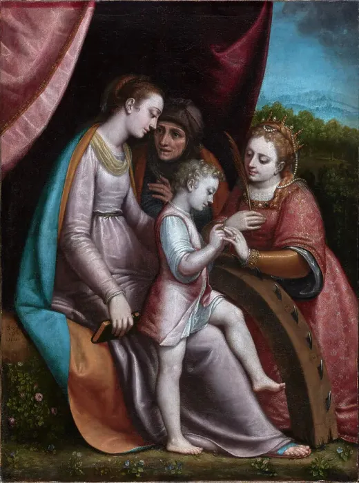Framed Print : The mystical wedding of Saint Catherine, 1588. Creator: Anguissola, Sofonisba (around 1532-1625) Framed Print : The mystical wedding of Saint Catherine, 1588. Creator: Anguissola, Sofonisba (around 1532-1625)