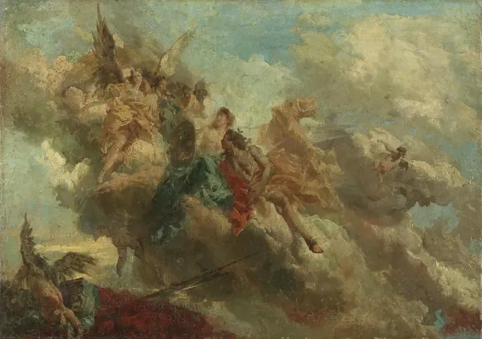 Framed Print : Mythological scene, probably last half of 18th century. Creator: Unknown Framed Print : Mythological scene, probably last half of 18th century. Creator: Unknown