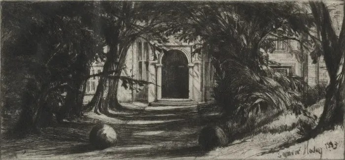 Framed Print : Mytton Hall, 1859. Creator: Francis Seymour Haden (British, 1818-1910) Framed Print : Mytton Hall, 1859. Creator: Francis Seymour Haden (British, 1818-1910)