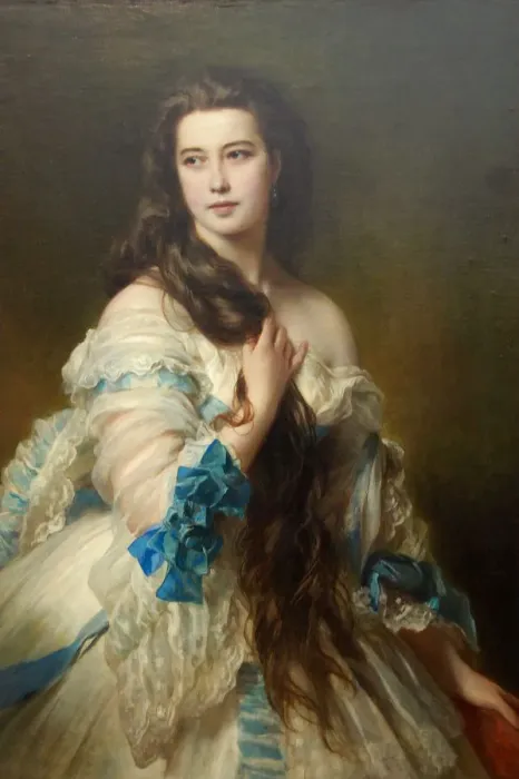 Framed Print : Nadezhda Nikolayevna Rimskaya-Korsakova nee Purgold, c. 1870. Artist: Winterhalter, Franz Xavier (1805-1873)
