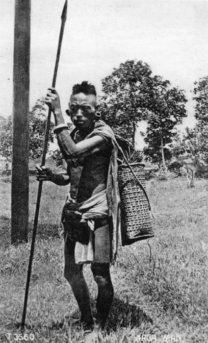 Framed Print : Naga man, India, 20th century Framed Print : Naga man, India, 20th century
